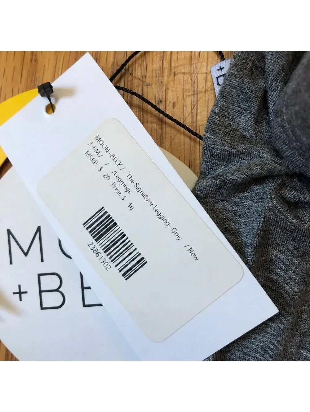 Moon Beck NWT The Signature Legging Gray Leggings 3-6 Months